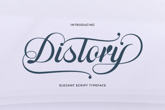 Distory: A Vintage Script Typeface for Elegant Web Design