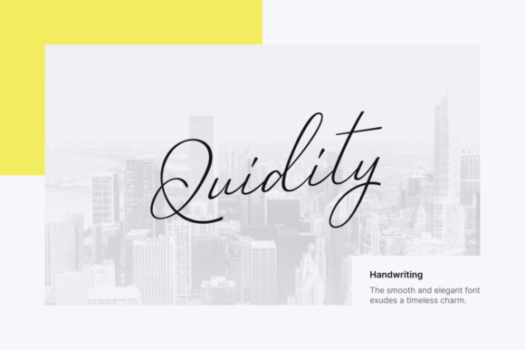 Quidity: The Perfect Script Font for Handmade Labels and Shop Branding